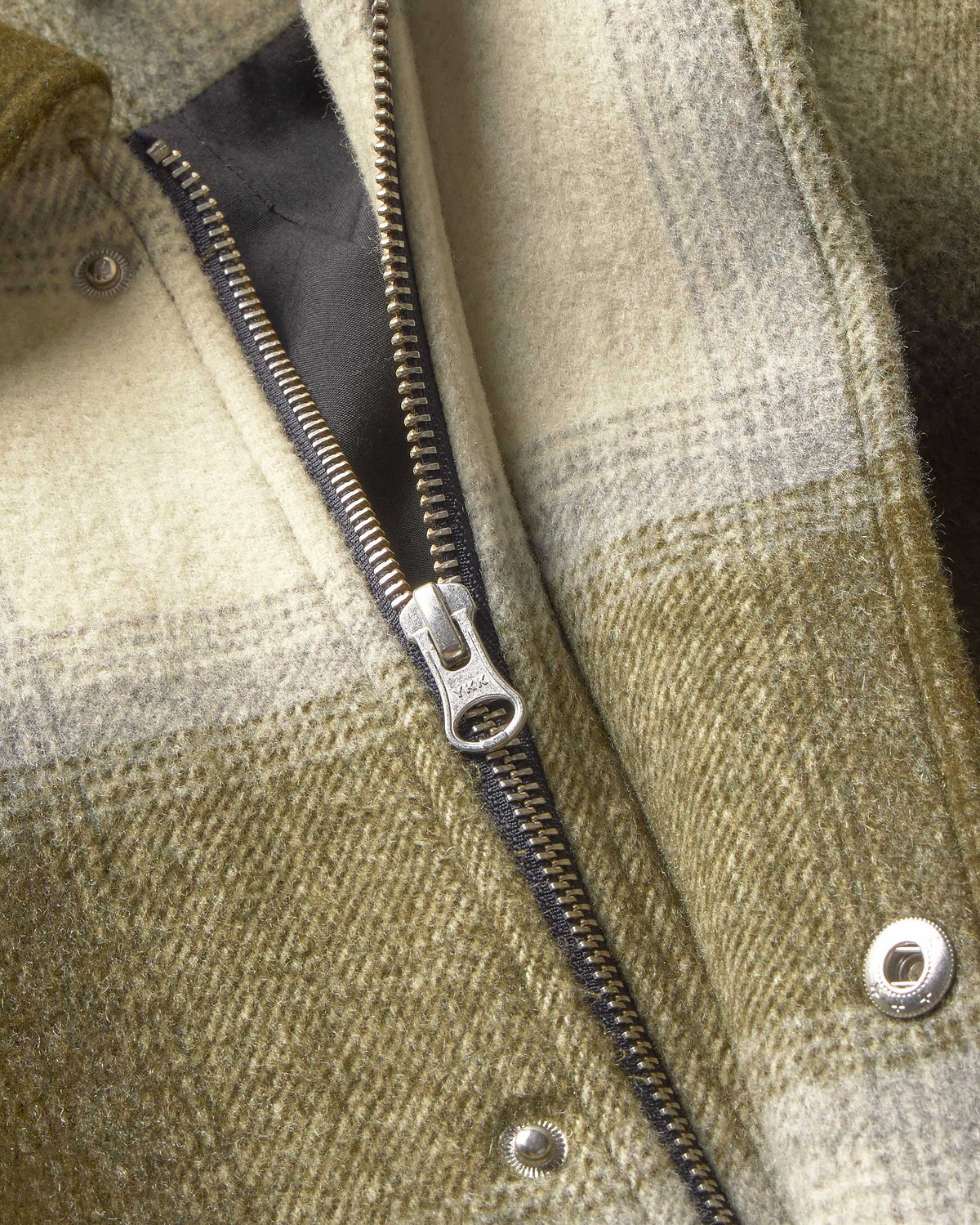 Chaqueta oversize lana cuadros Callum sostenible silueta - 4