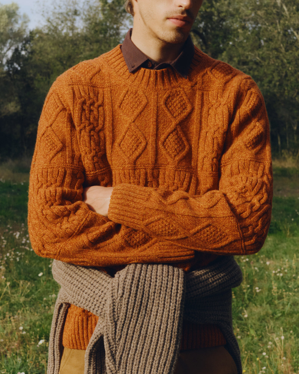 Jersey lana naranja Rasta sostenible - Edit