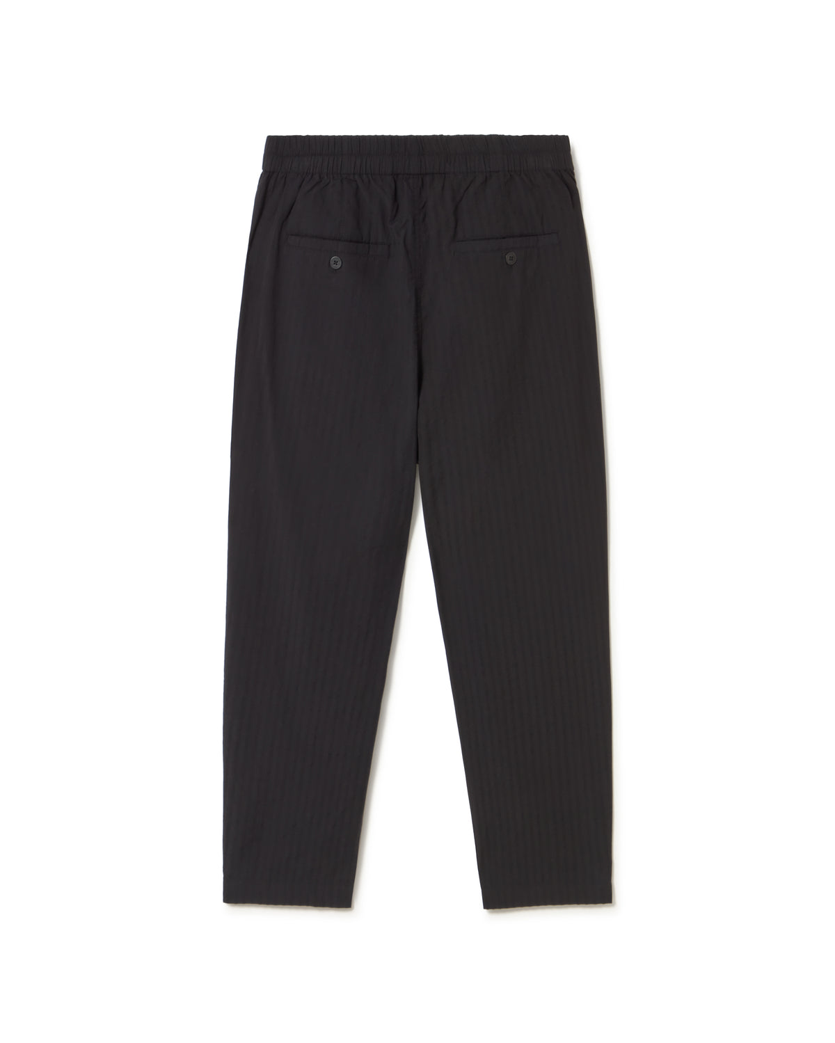 Pantalón negro seersucker Luc sostenible - silueta 3