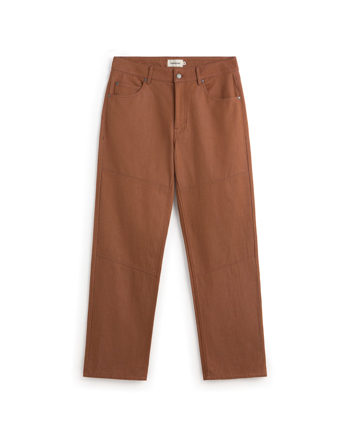 Pantalón denim tinte natural marrón Stan sostenible silueta - 1