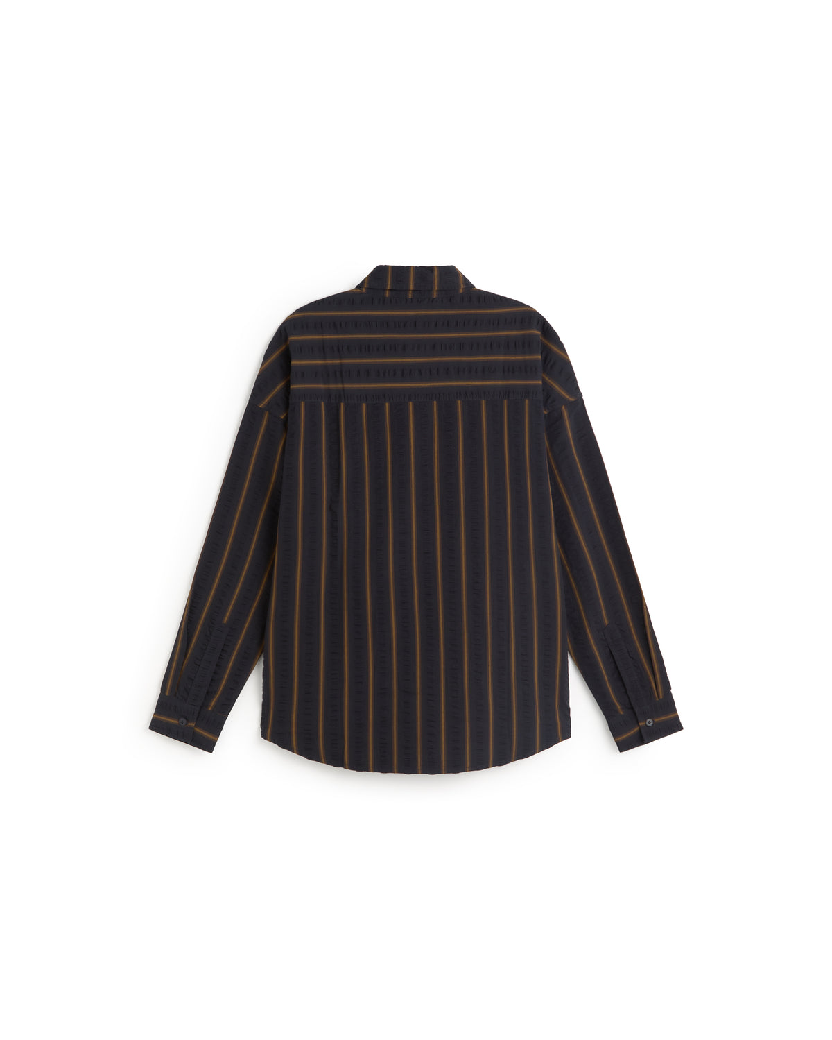 Camisa oversize seersucker rayas Haru sostenible silueta - 3