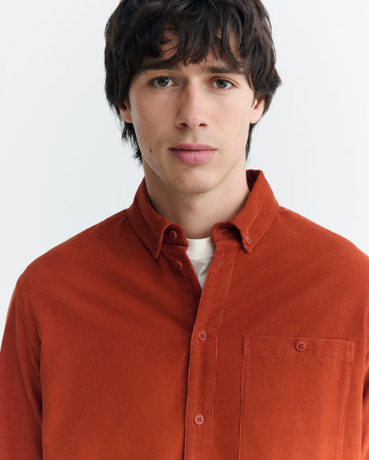 Camisa micro pana naranja Anto sostenible - 3