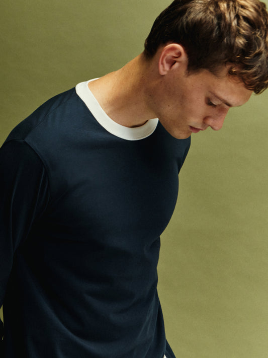 Camiseta manga larga navy Emilio