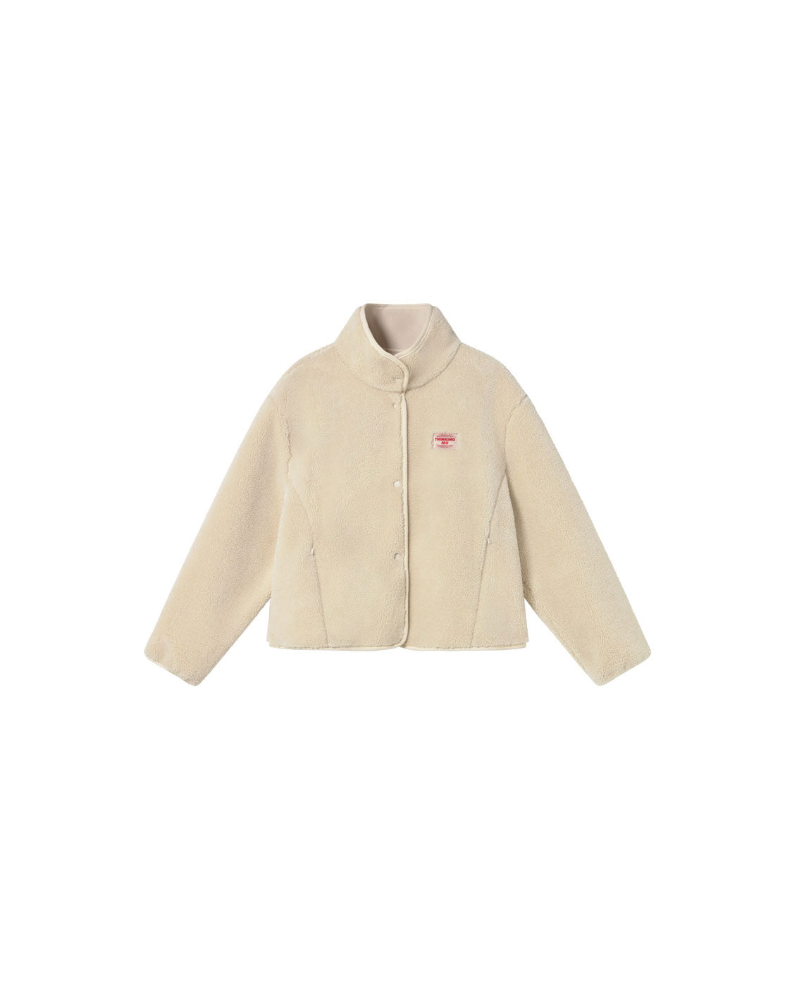 Chaqueta borreguito cruda Kourtney sostenible silueta - 1
