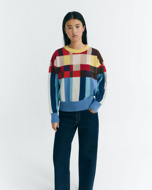 Jersey relaxed punto multicolor Petra sostenible - 1