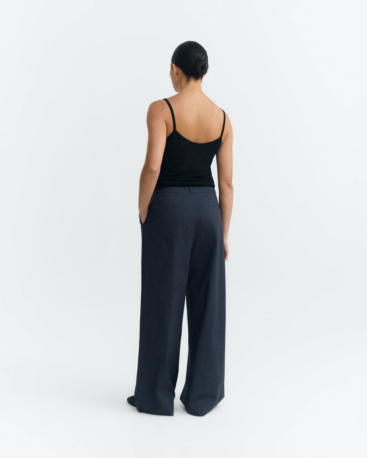 Pantalón wide leg azul Patty sostenible - 4