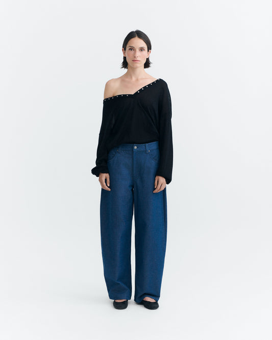Jeans barrel tinte natural indigo Marissa sostenible - 1