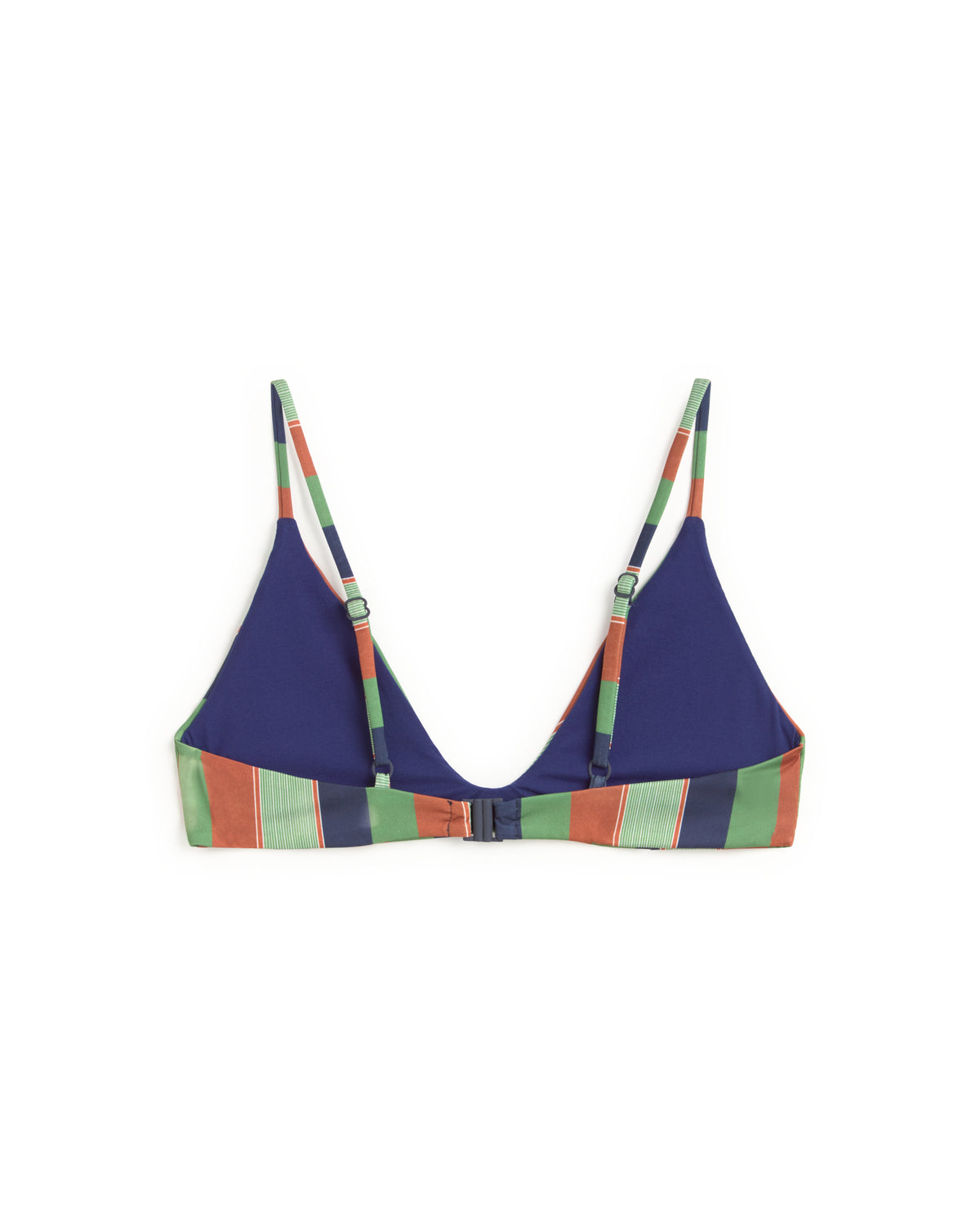 Top bikini rayas multicolor Positano sostenible silueta - 3