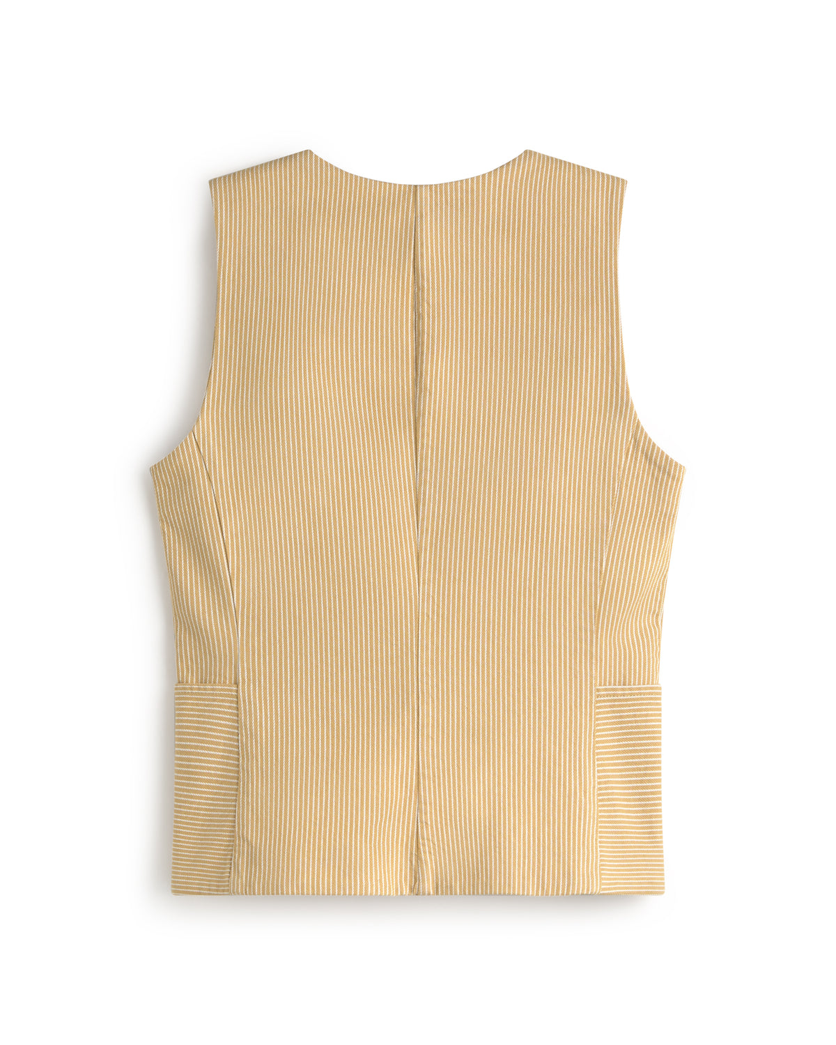 Chaleco rayas amarillo Alisa sostenible silueta - 3