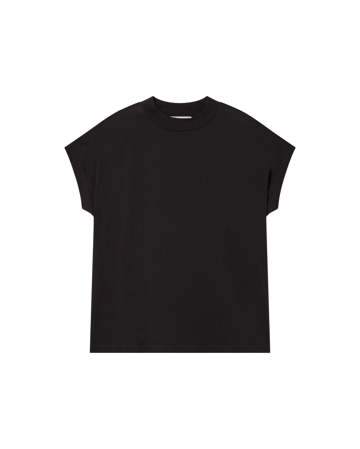 Camiseta negra básica Volta sostenible - silueta