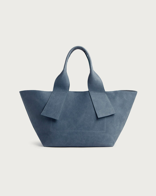 Bolso blue piel Pepo sostenible - silueta 2