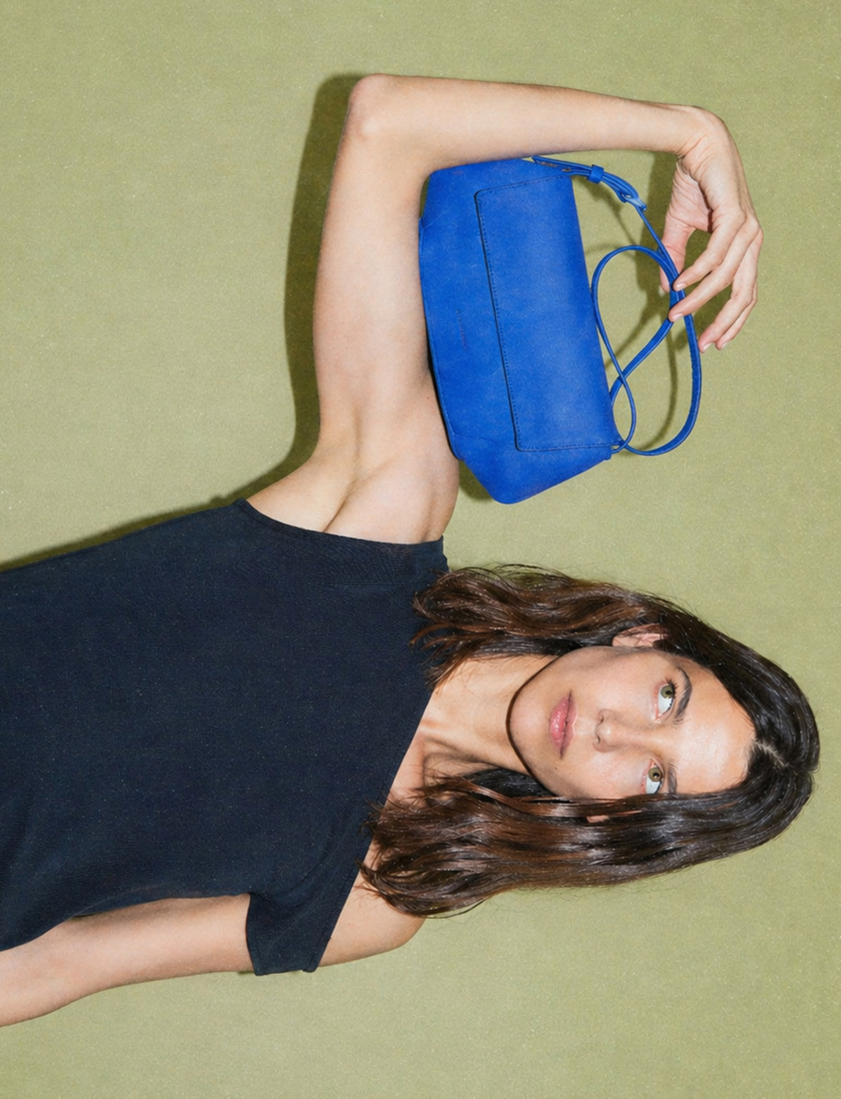 Jennie elektro-blaue Lederhandtasche