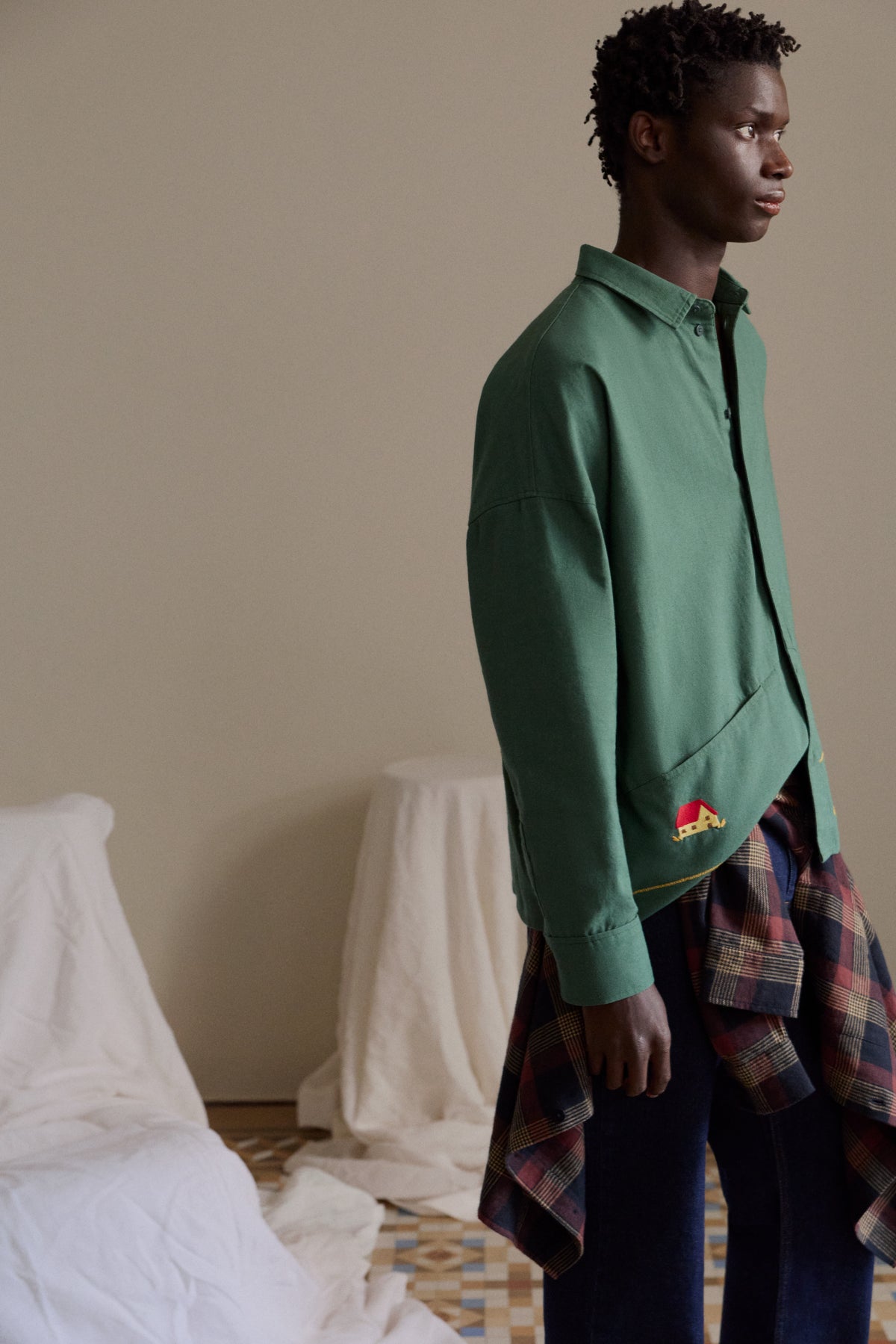 Hand-embroidered Jim shirt