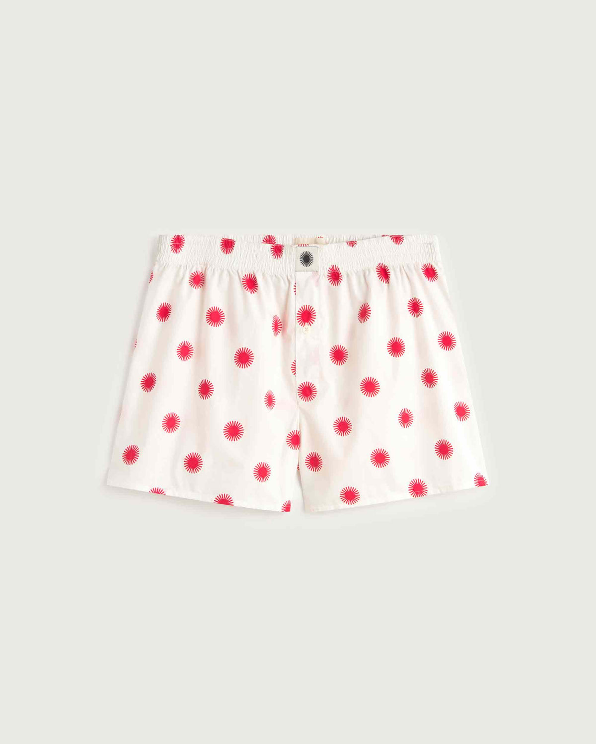 Boxers blancos sol rojo sostenible silueta - 1