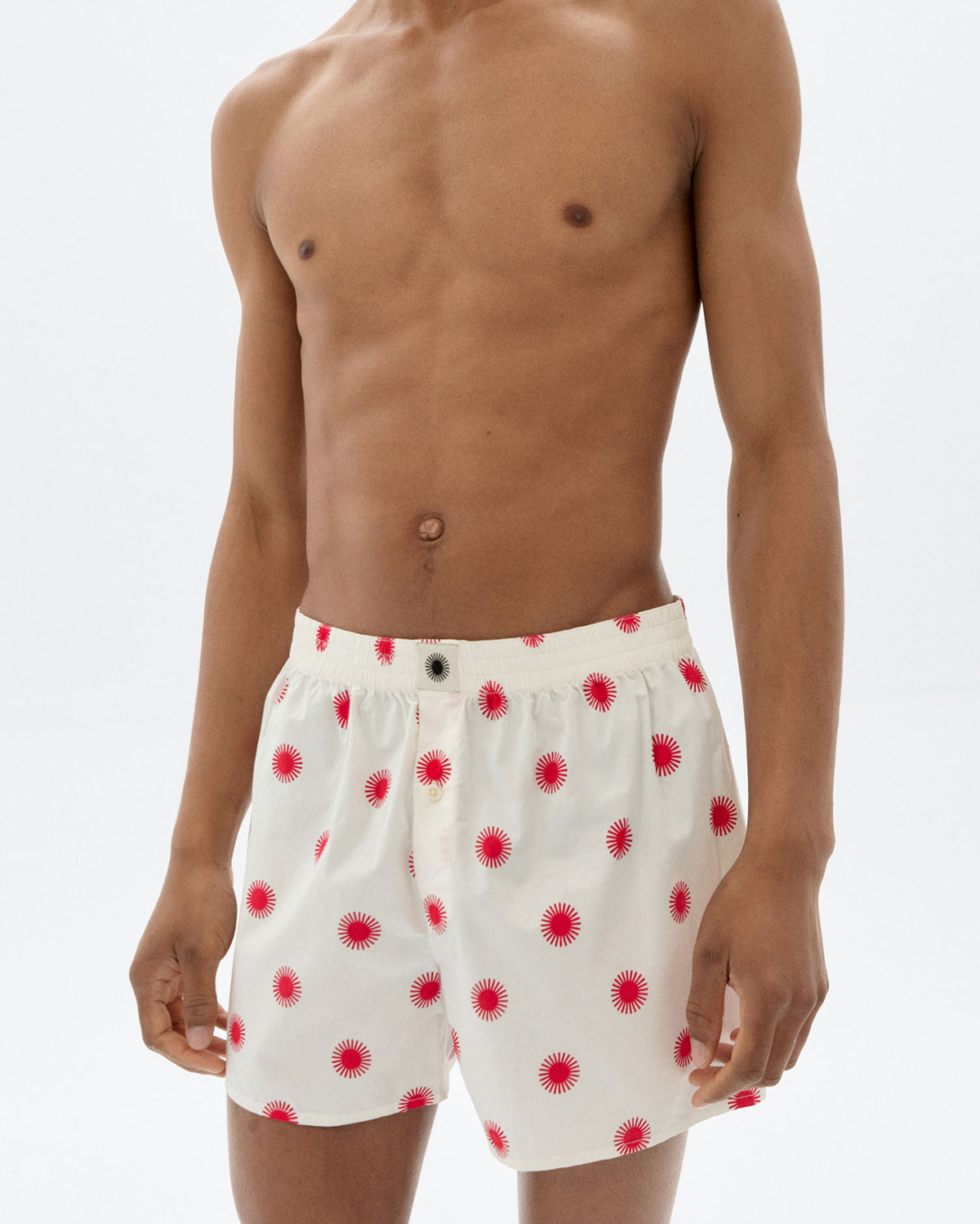 Boxers blancos sol rojo sostenible - 1