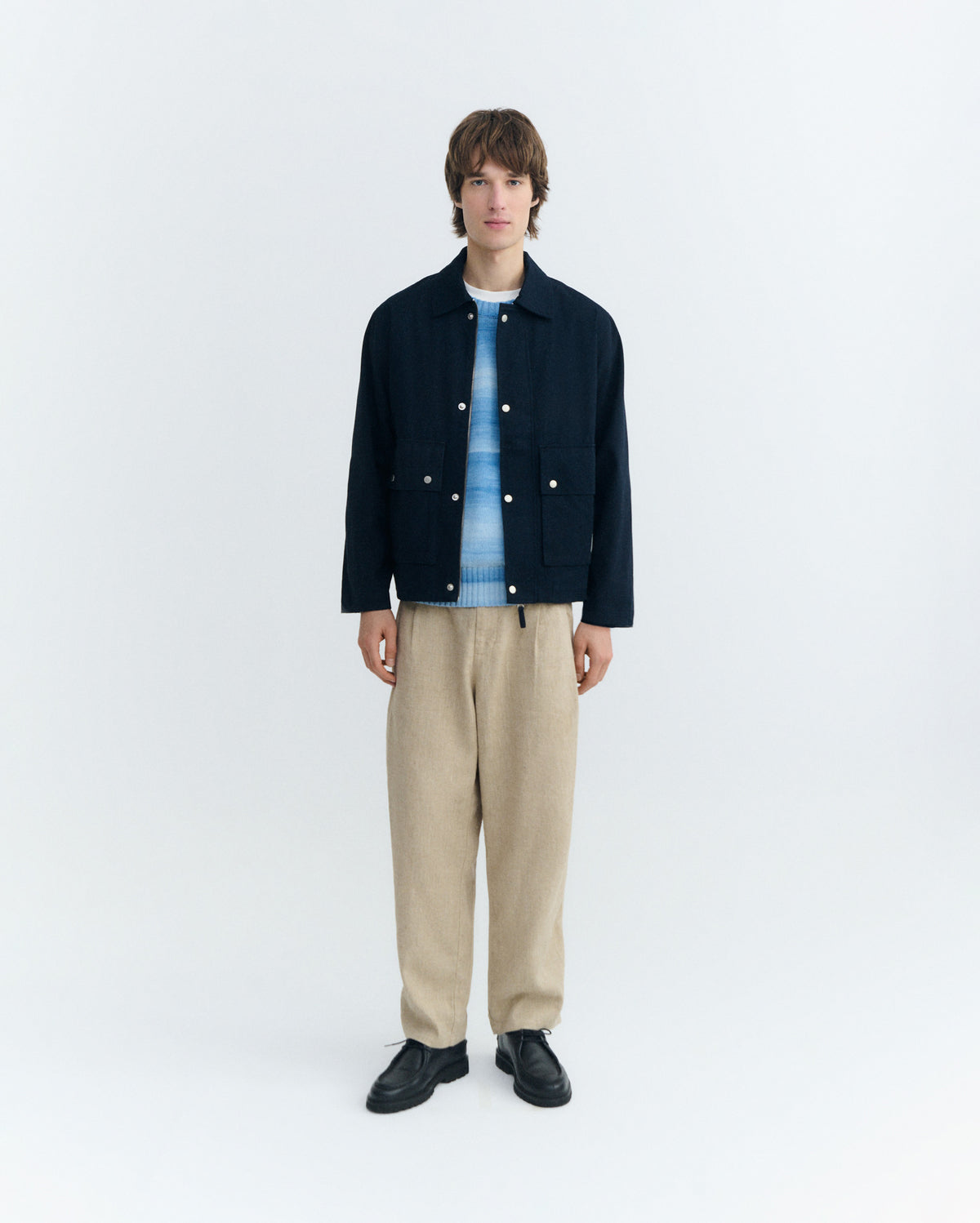Chaqueta oversize navy Callum sostenible - 1