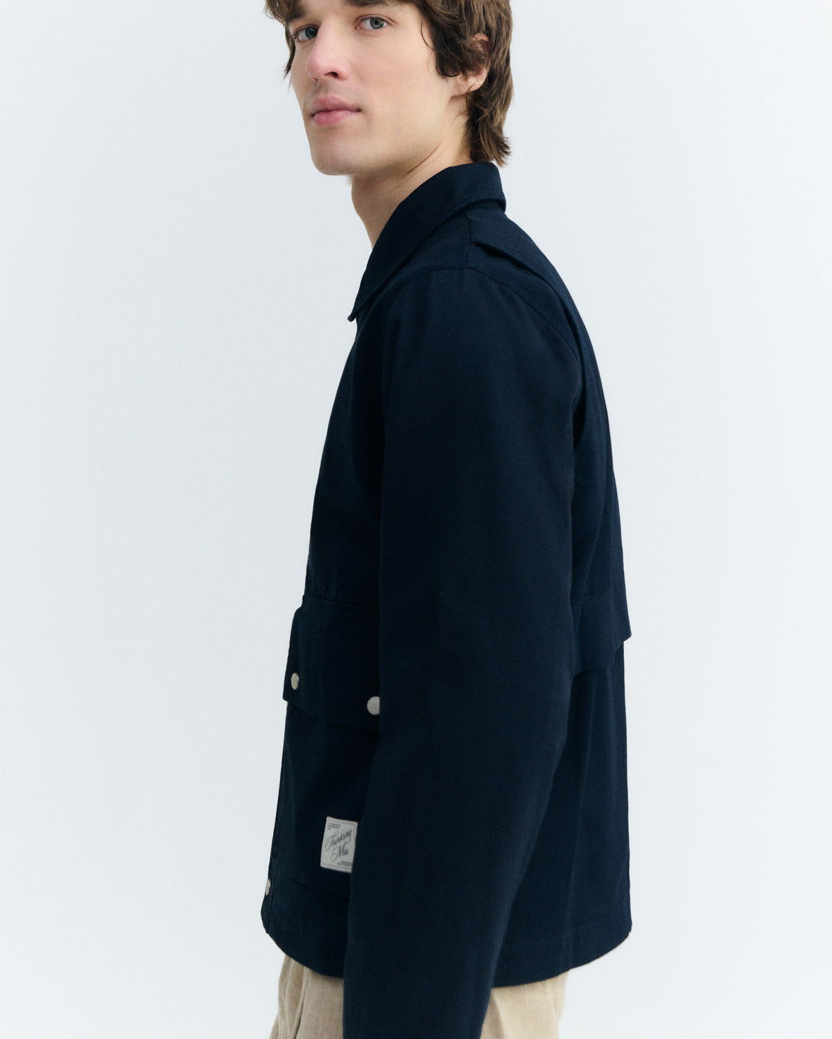 Chaqueta oversize navy Callum sostenible - 5