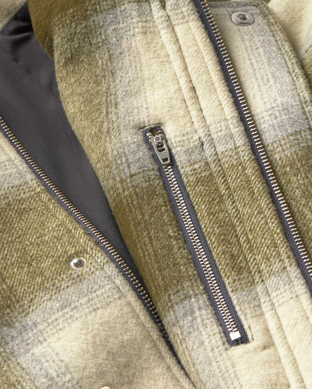 Chaqueta oversize lana cuadros Callum sostenible silueta - 3