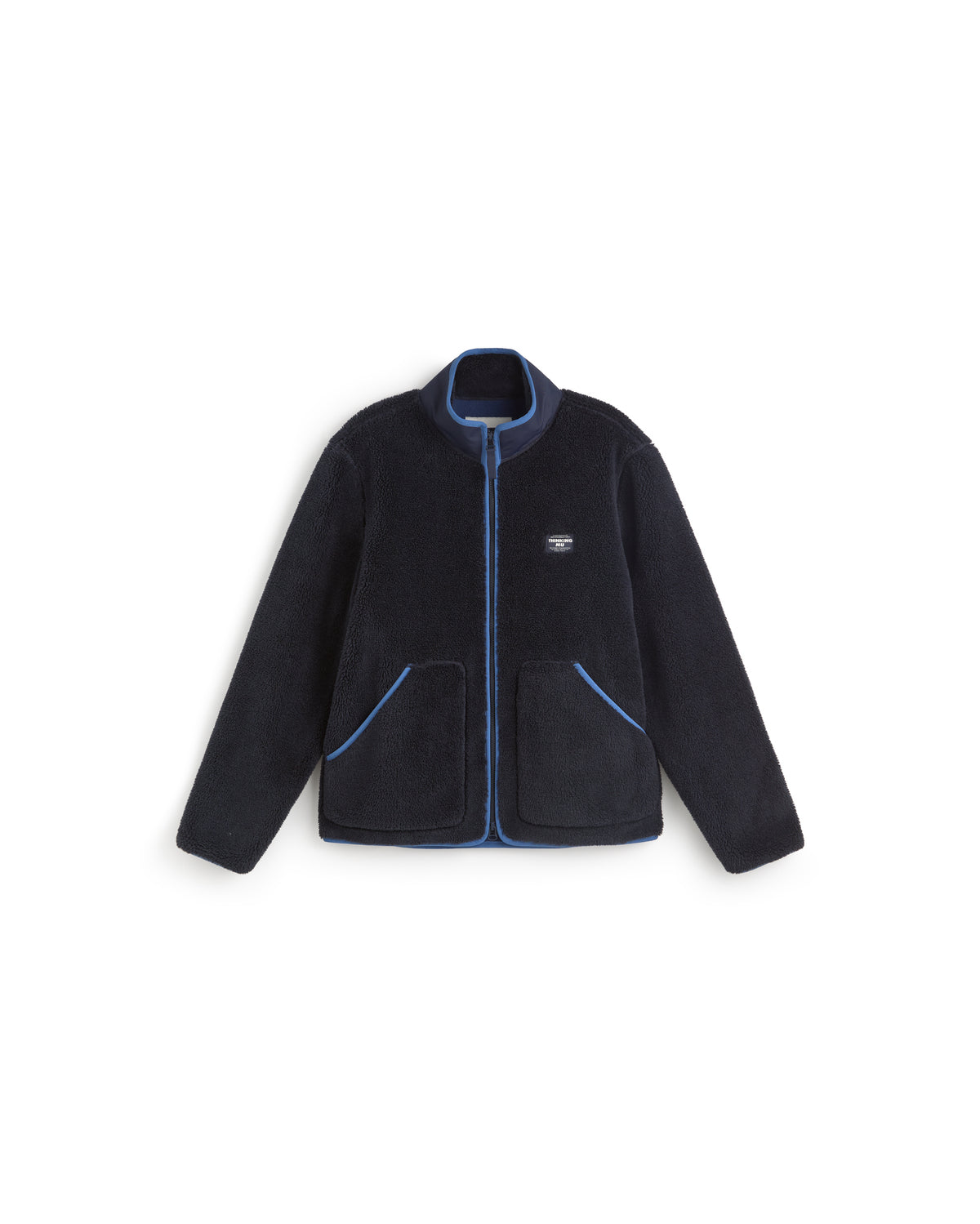 Chaqueta borreguito navy Marcos sostenible silueta - 1
