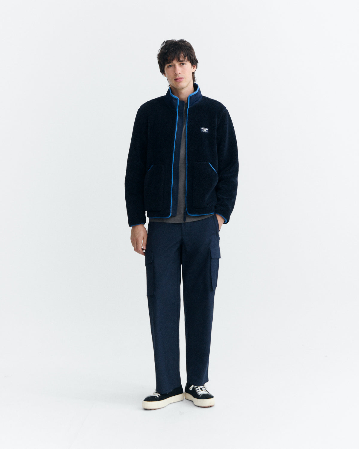 Chaqueta borreguito navy Marcos sostenible - 1