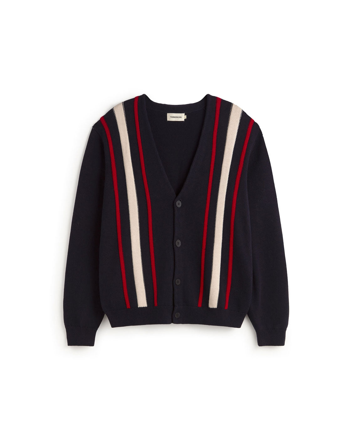 Cardigan punto navy Creed sostenible silueta - 1