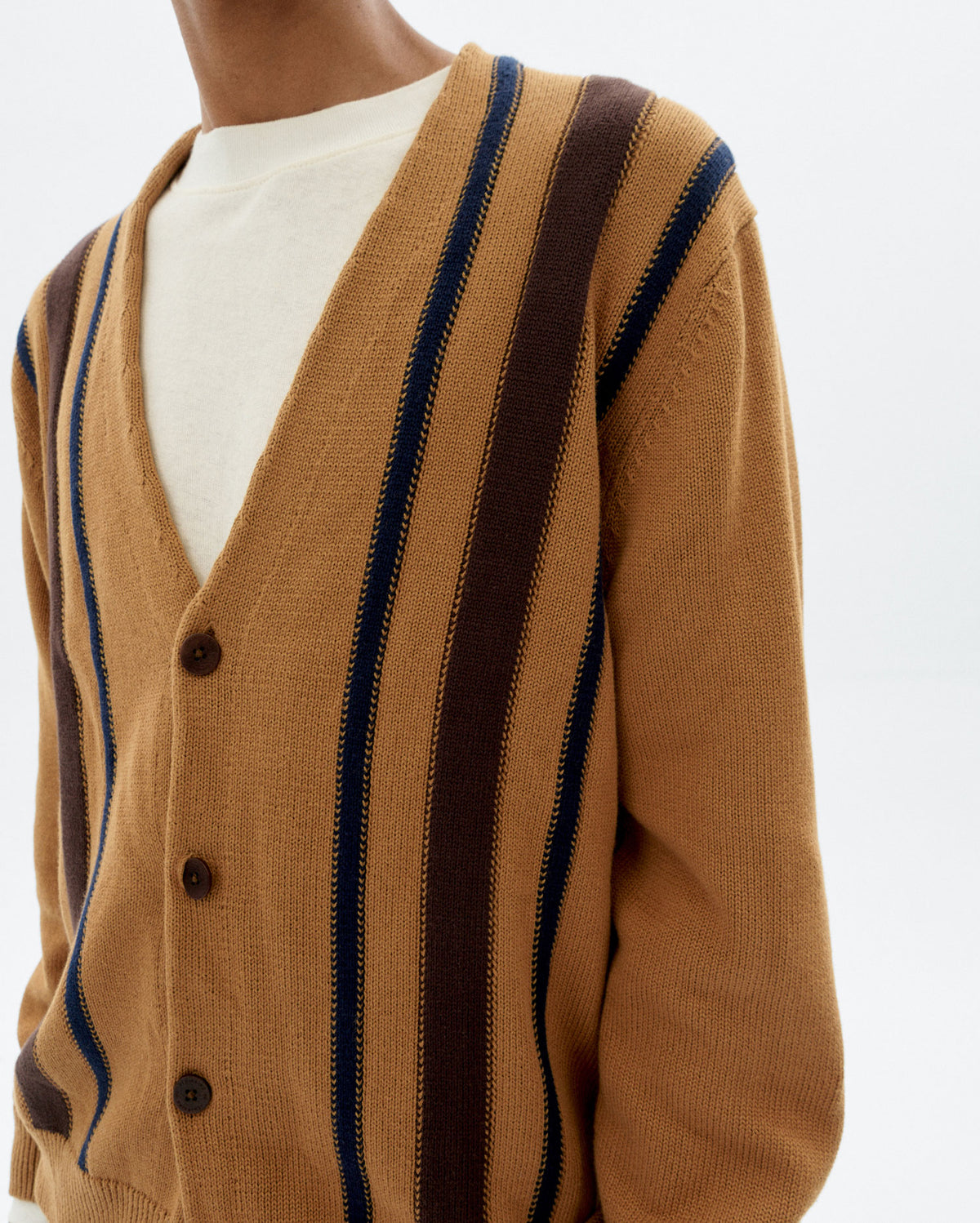 Cardigan punto marrón Creed sostenible - 3