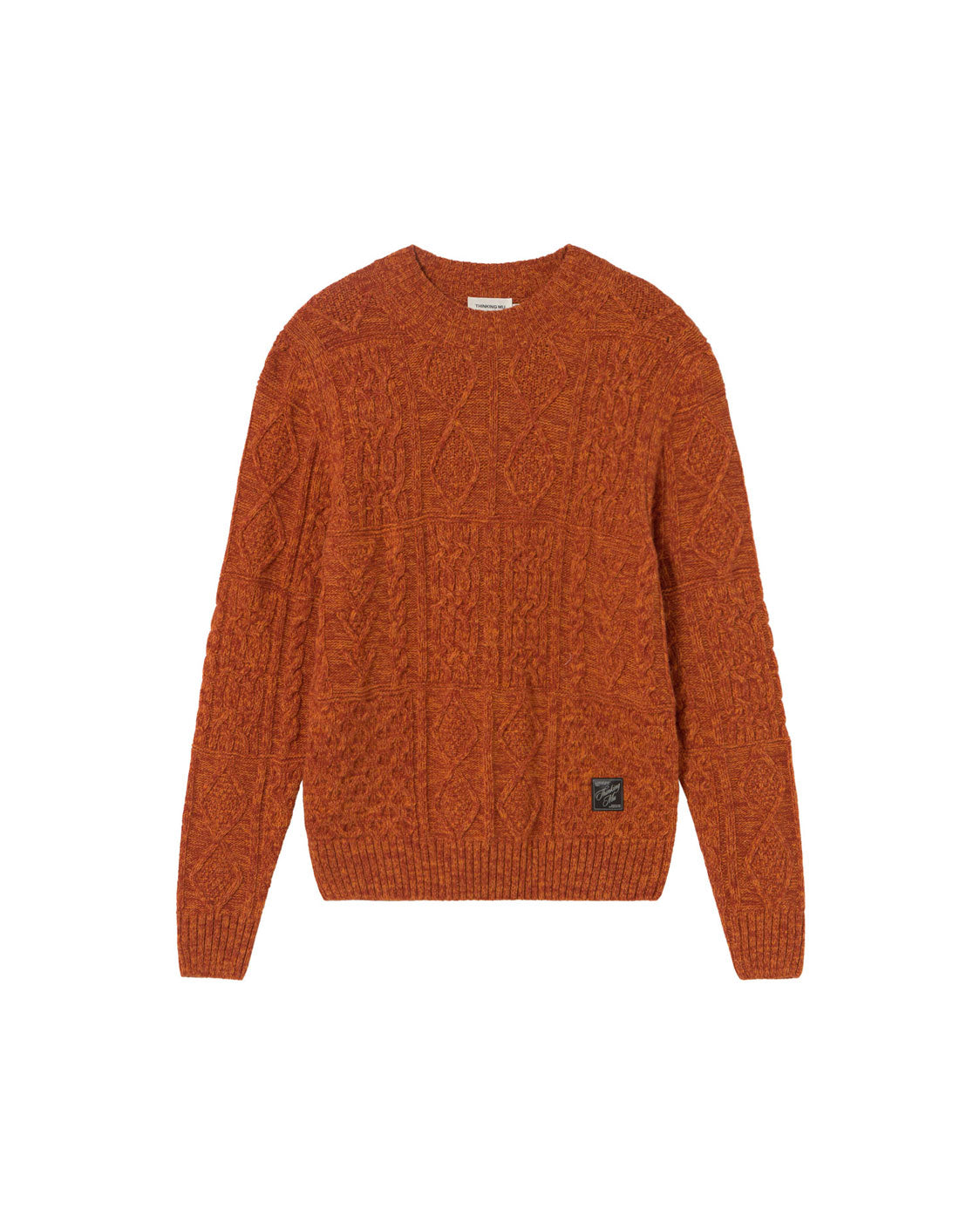 Jersey lana naranja Rasta sostenible silueta - 1