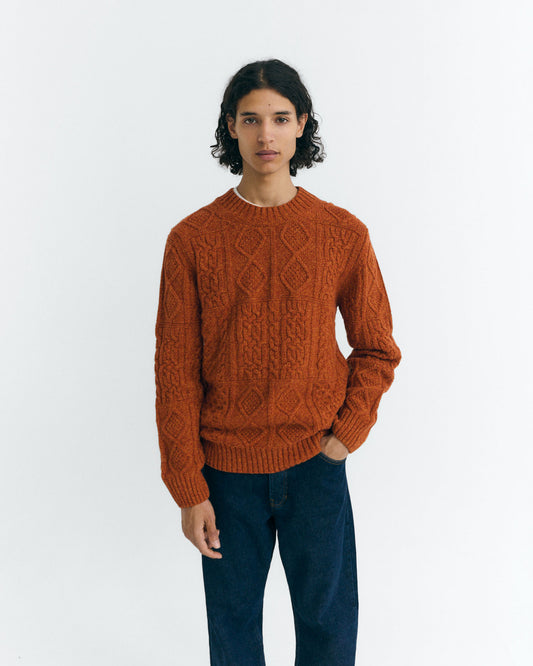 Jersey lana naranja Rasta sostenible - 1