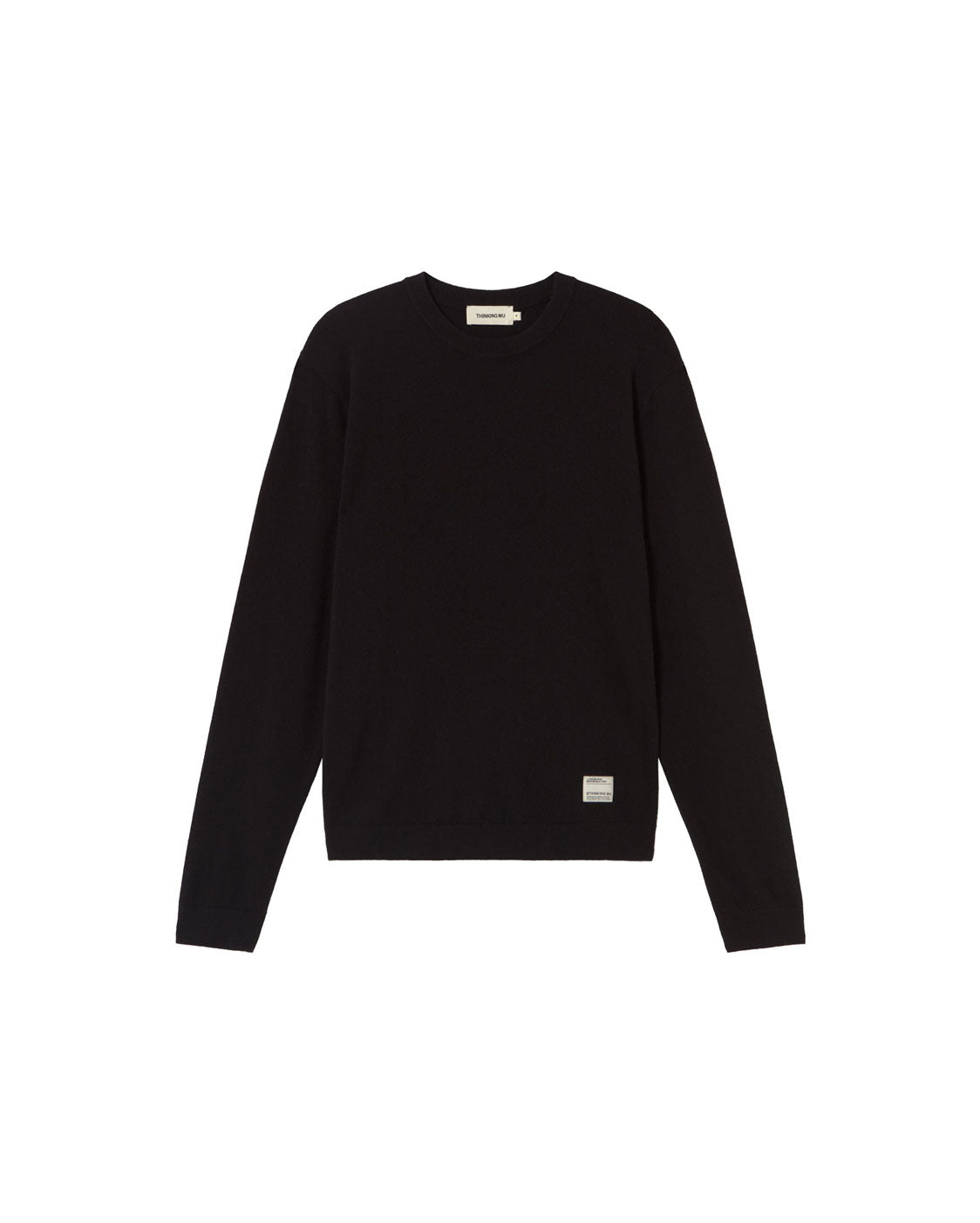 Jersey lana negro Lucien sostenible silueta - 1