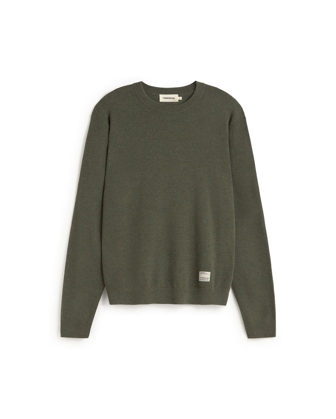 Jersey lana verde Lucien sostenible silueta - 1