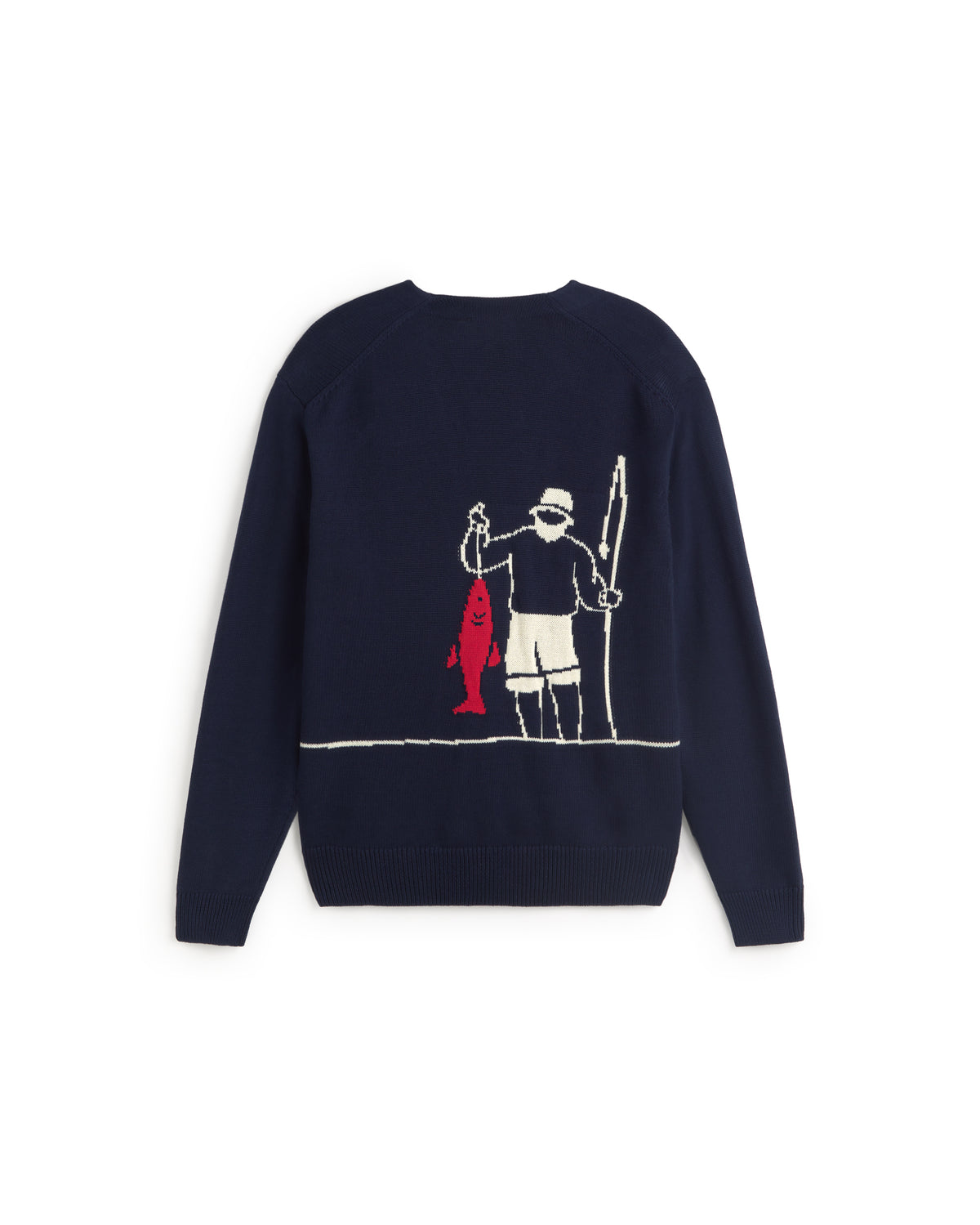 Cardigan punto algodón orgánico pescadors Creed sostenible silueta - 3