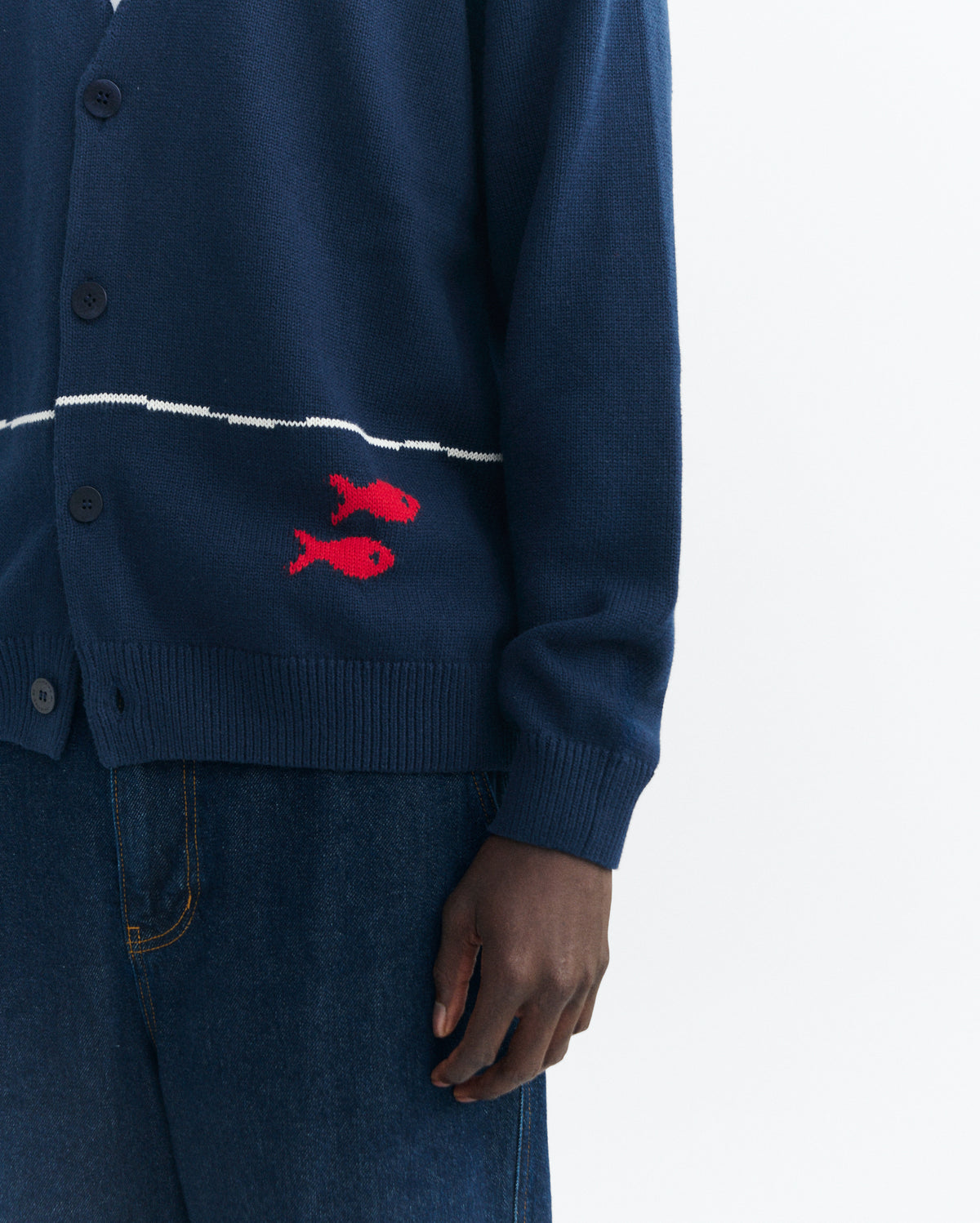 Cardigan punto algodón orgánico pescadors Creed sostenible - 3