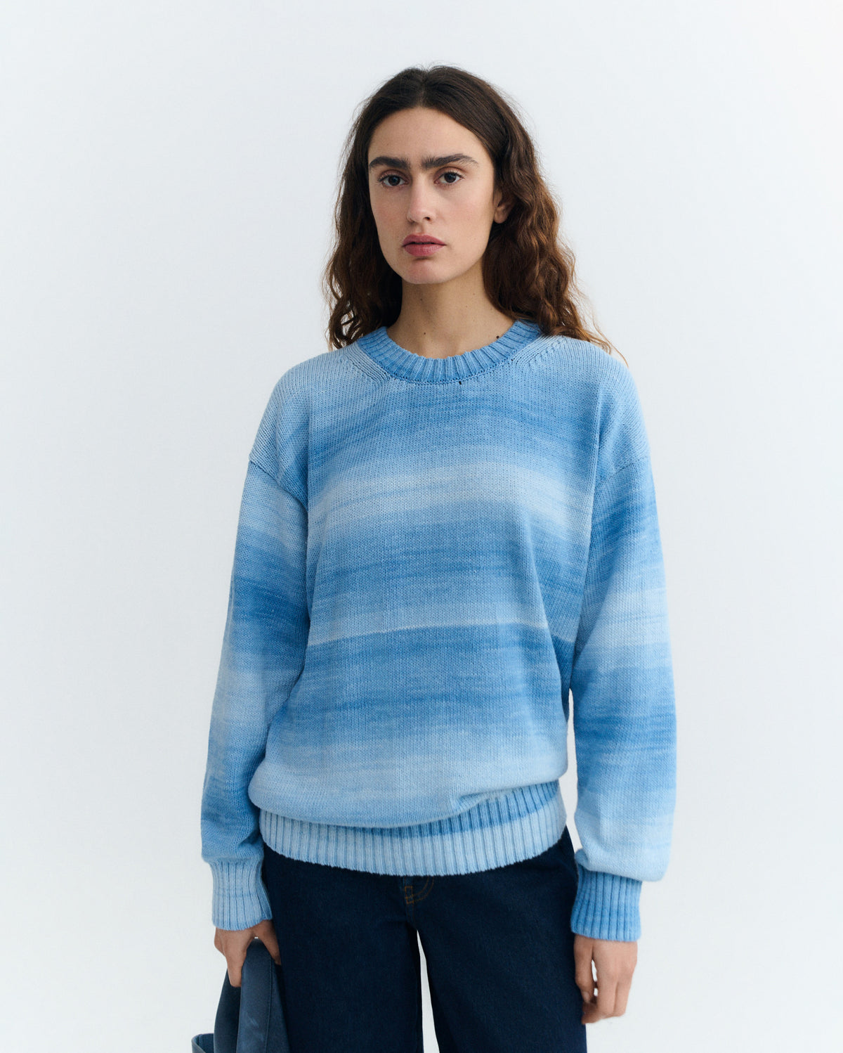 Jersey oversize azul rayas Cosmo sostenible - 1 unisex mujer