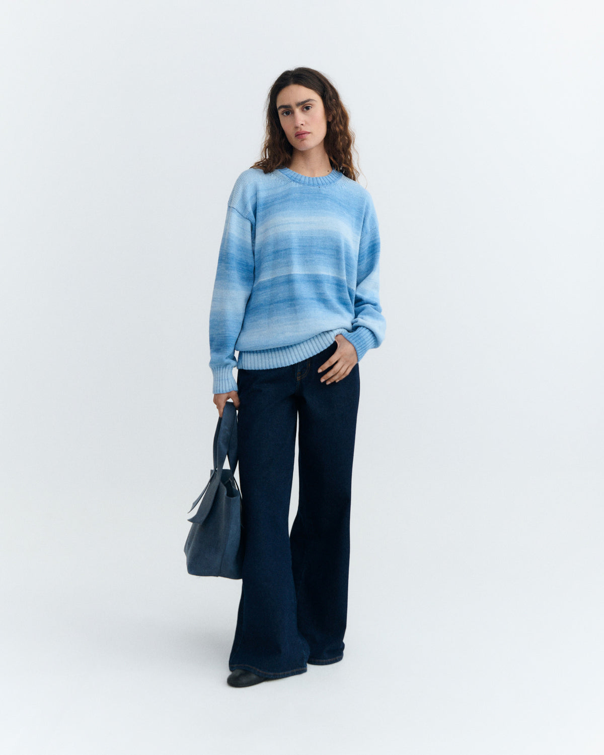 Jersey oversize azul rayas Cosmo sostenible - 2 unisex mujer