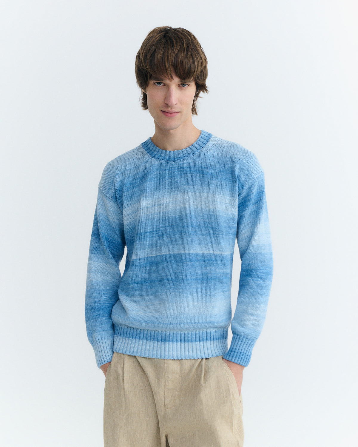Jersey oversize azul rayas Cosmo sostenible - 1 unisex hombre