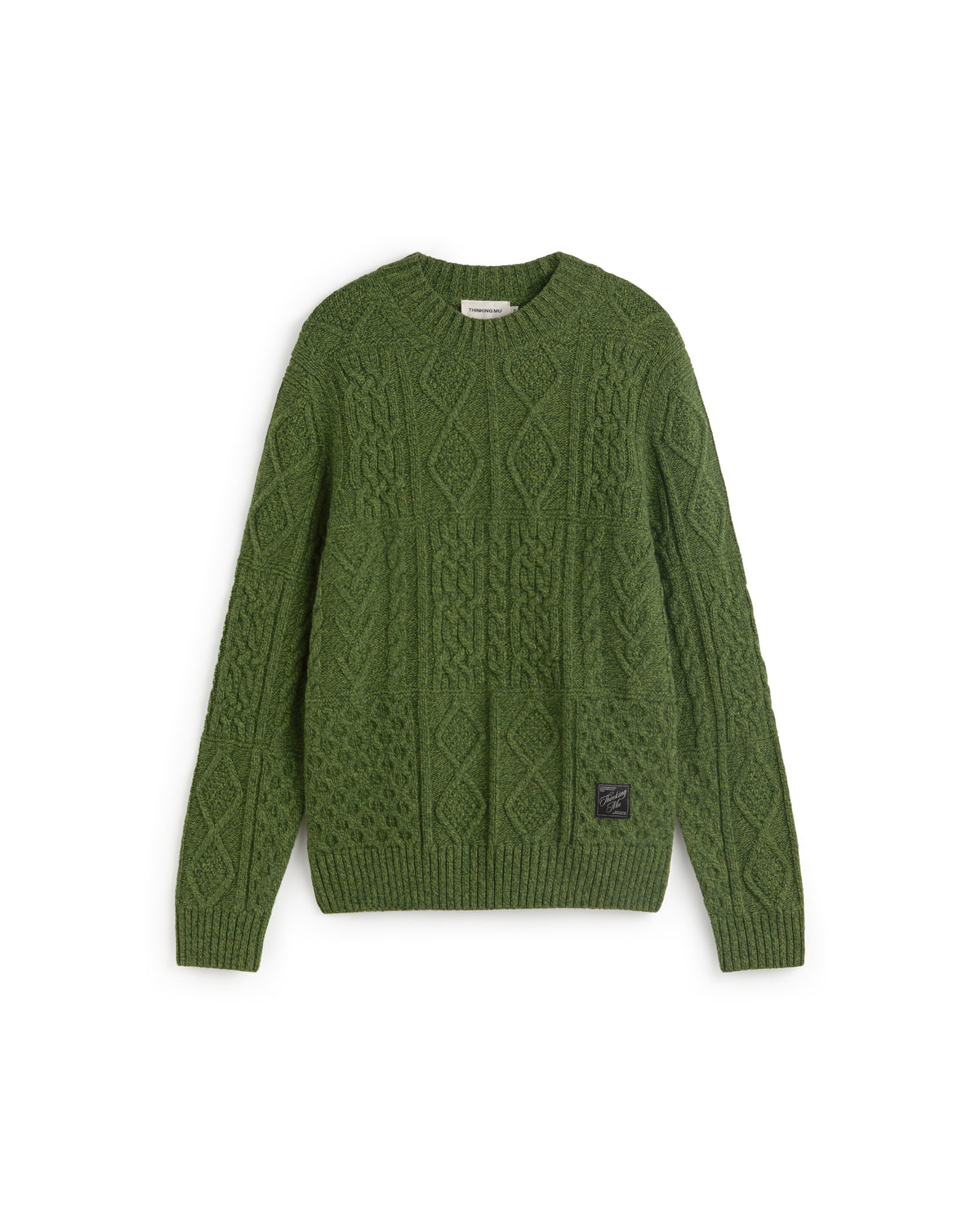 Jersey lana verde Rasta sostenible silueta - 1