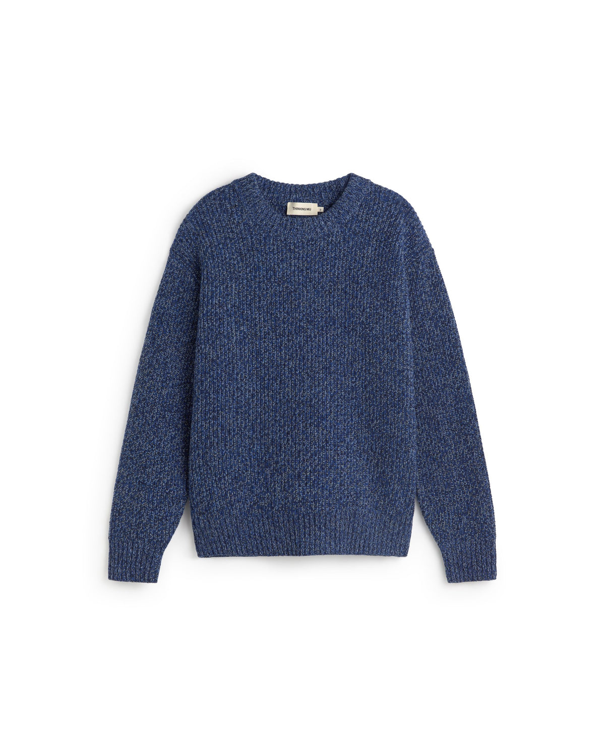 Jersey lana merino azul Santos sostenible silueta - 1