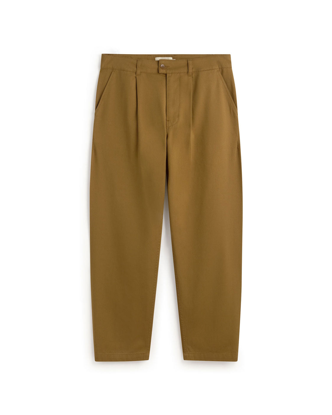 Pantalón relaxed pinza amarillo Wotan sostenible silueta - 1