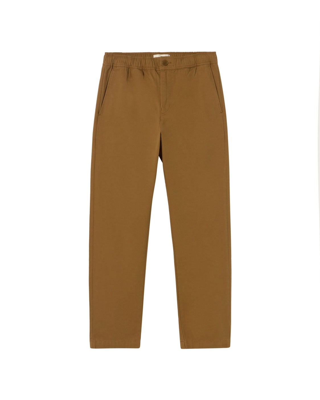 Pantalón recto amarillo Travel sostenible silueta - 1