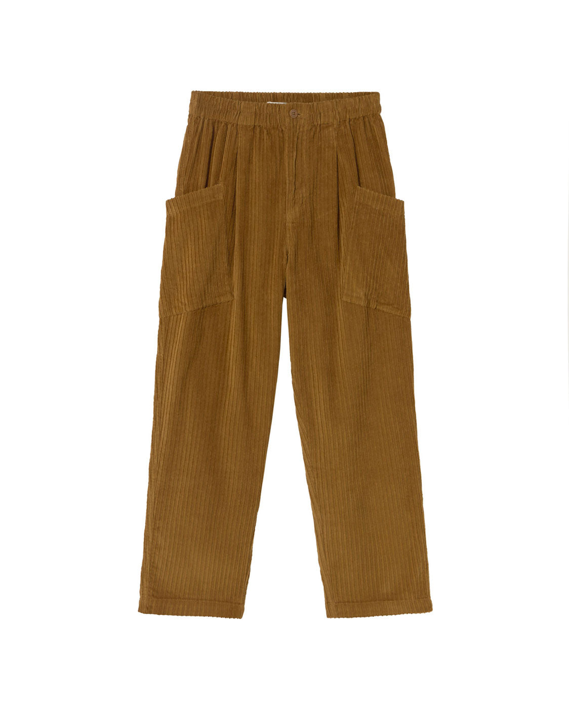 Pantalón relaxed cargo pana amarillo Max sostenible silueta - 1