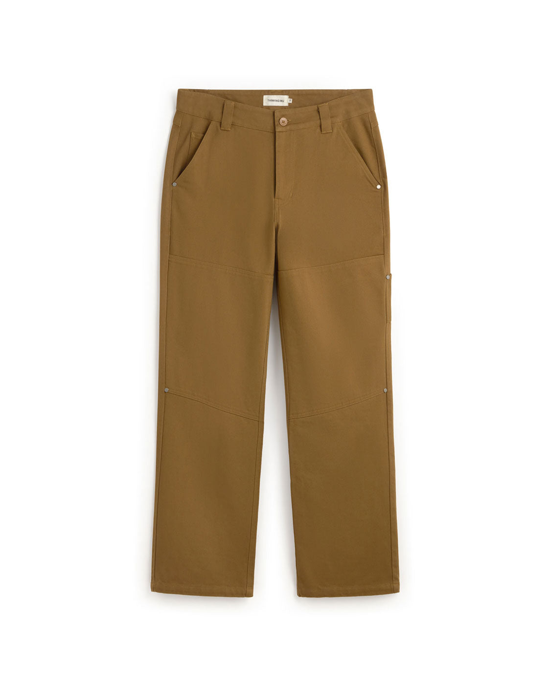 Pantalón recto amarillo Owen sostenible silueta - 1