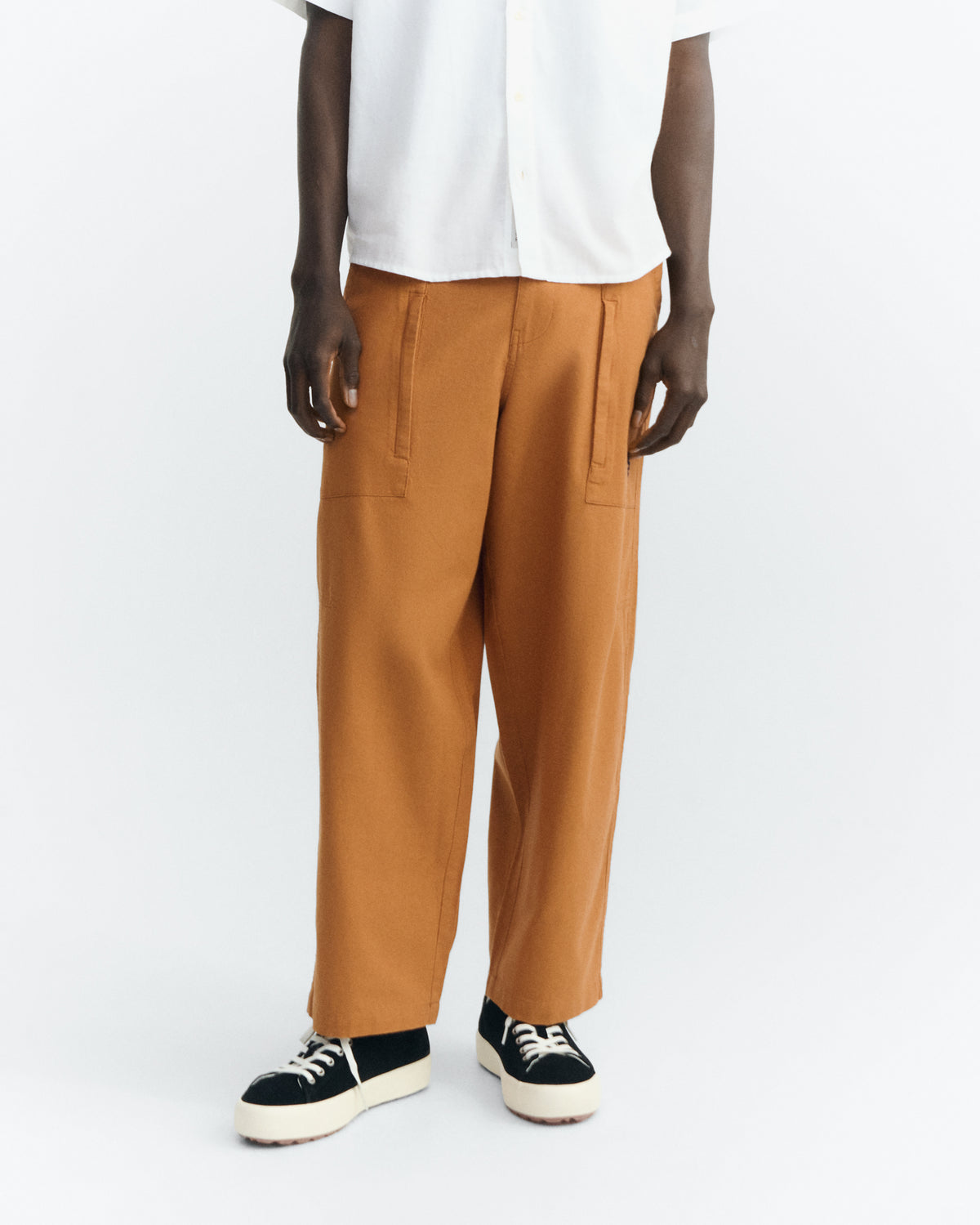 Pantalón ancho naranja Archie sostenible - 1