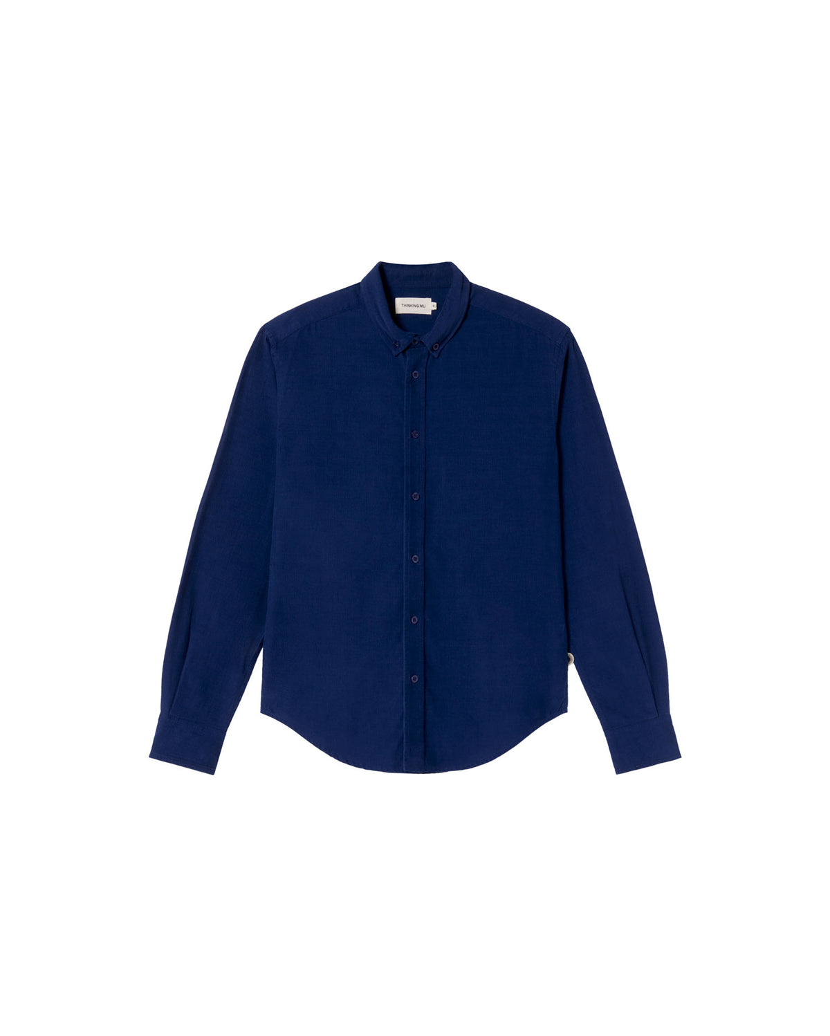 Camisa azul oscuro micropana Ant sostenible - silueta 1