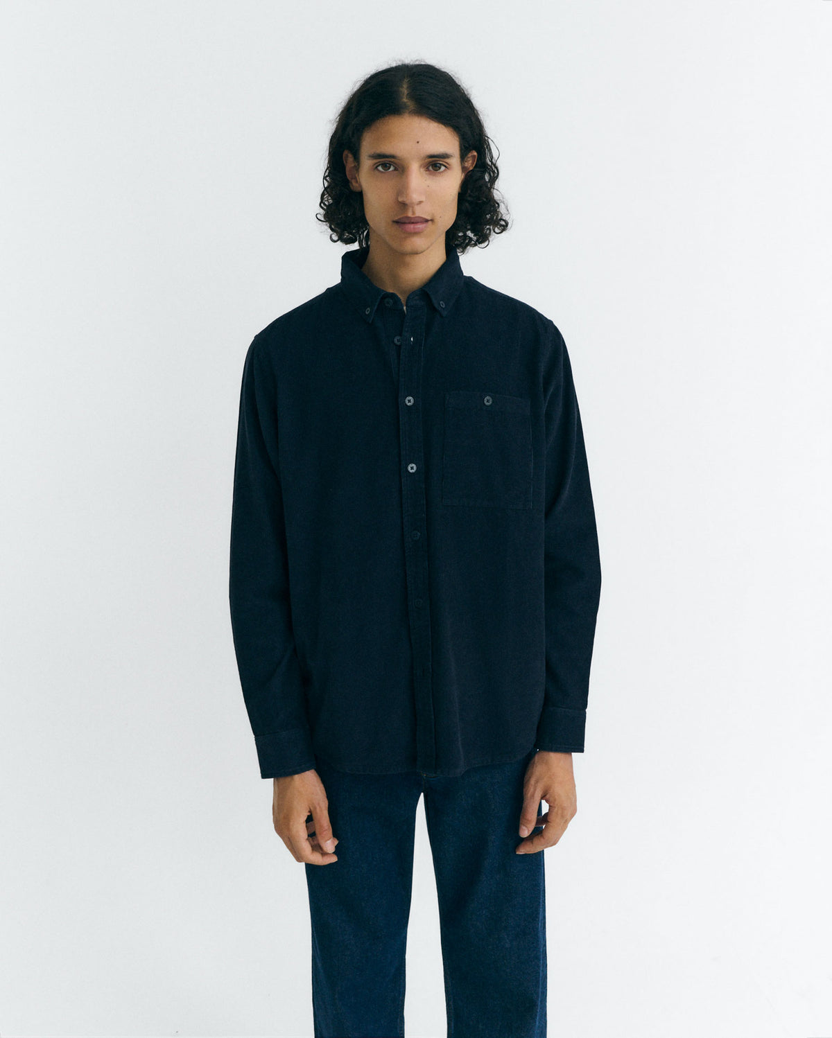 Camisa micro pana azul Anto sostenible - 1