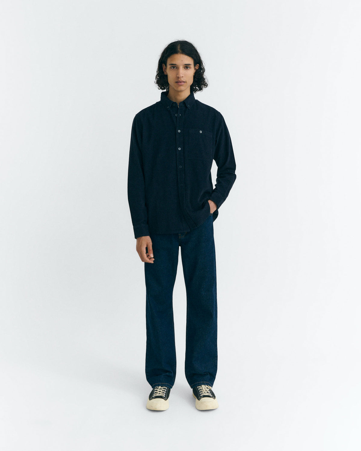 Camisa micro pana azul Anto sostenible - 2