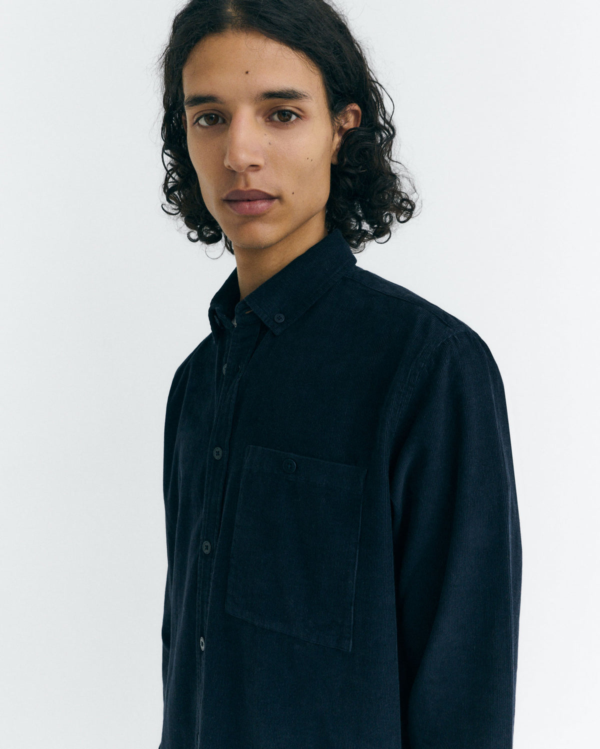 Camisa micro pana azul Anto sostenible - 3