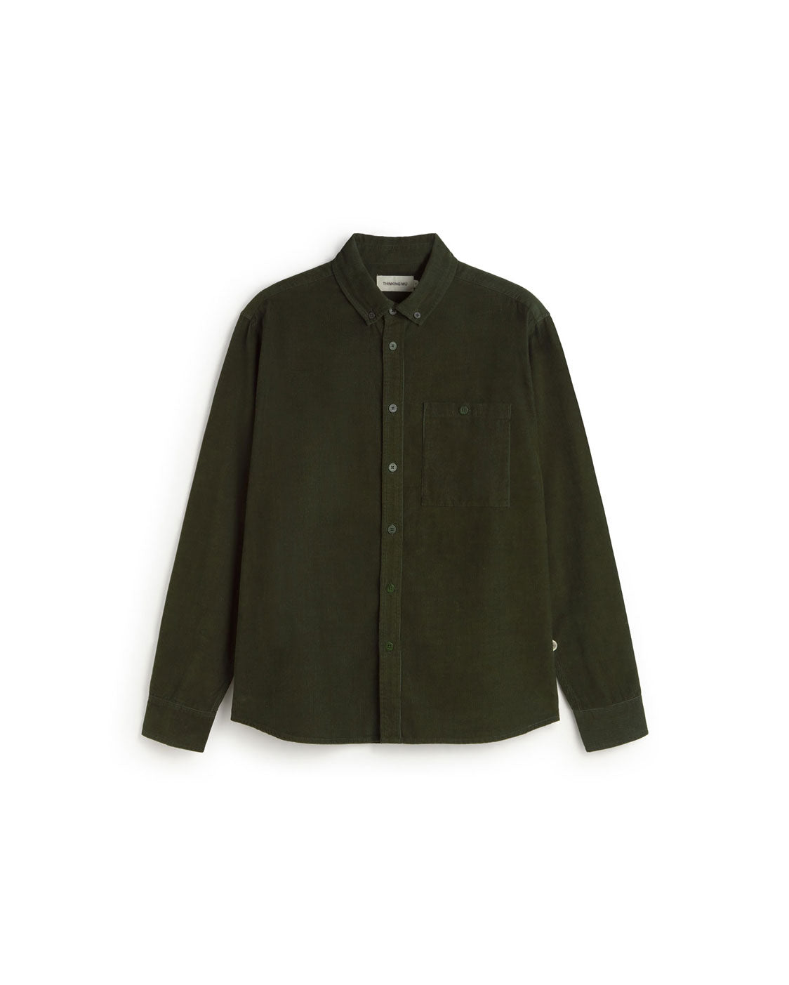 Camisa micro pana verde Anto sostenible silueta - 1