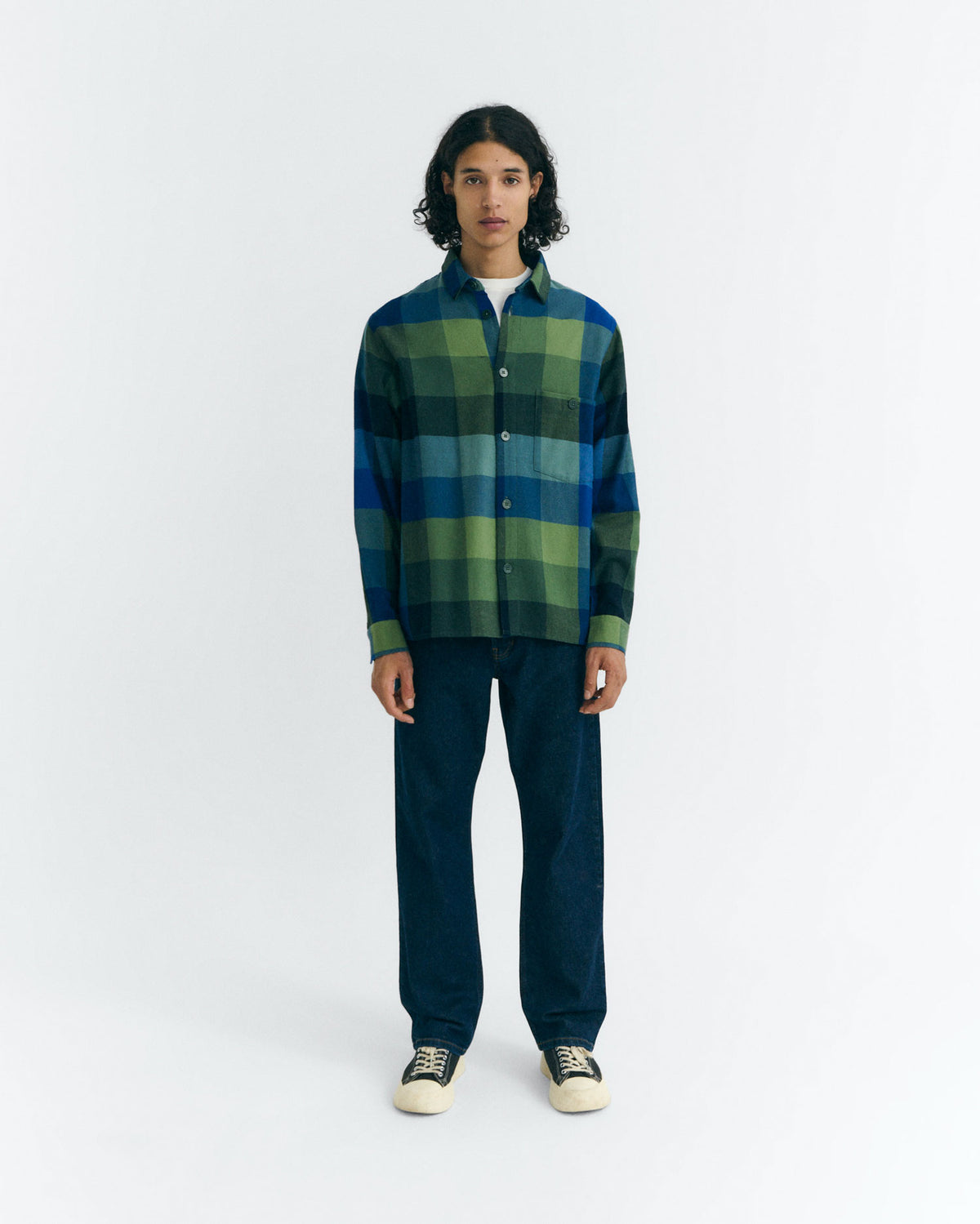 Camisa verde cuadros Theo sostenible - 2