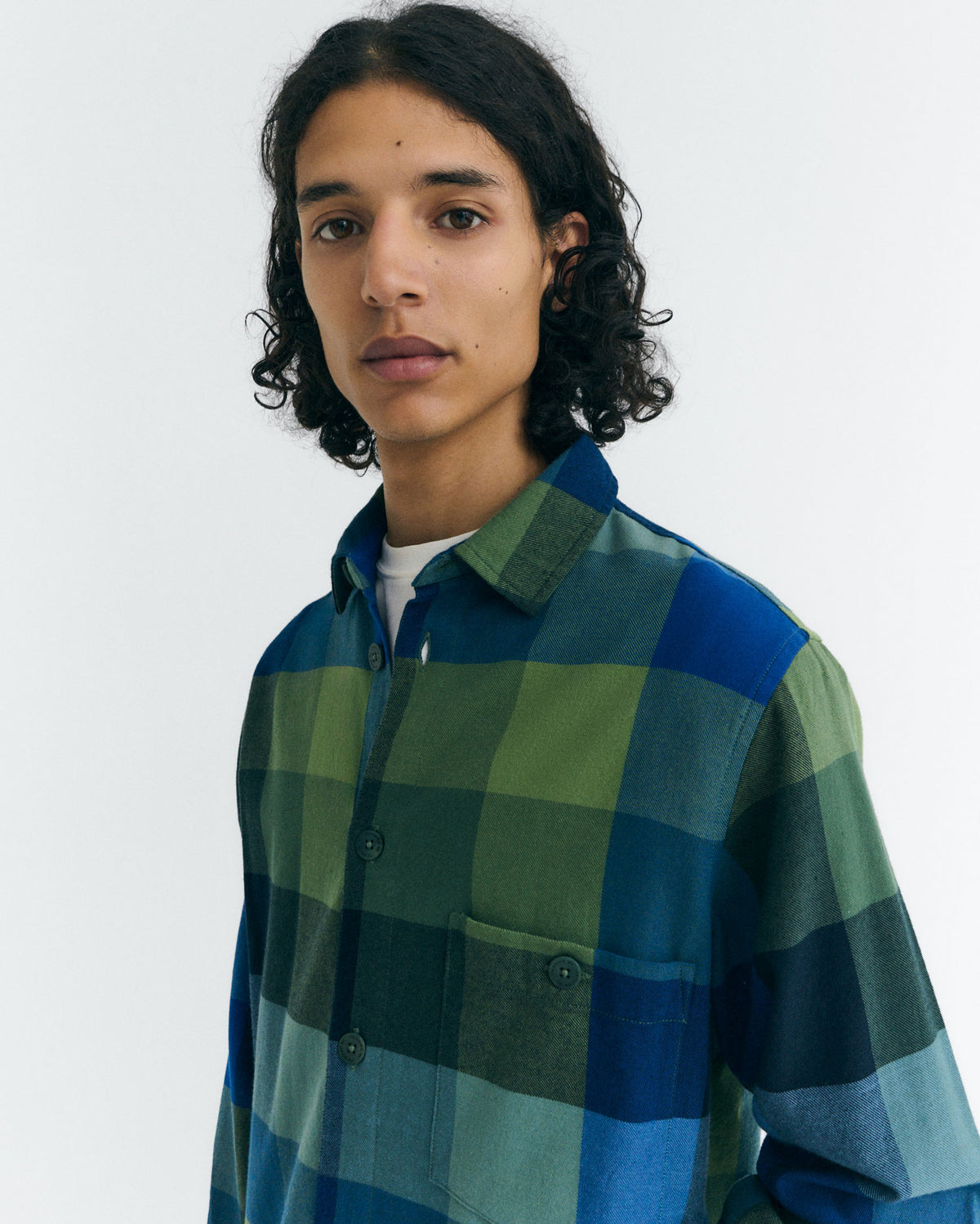 Camisa verde cuadros Theo sostenible - 3