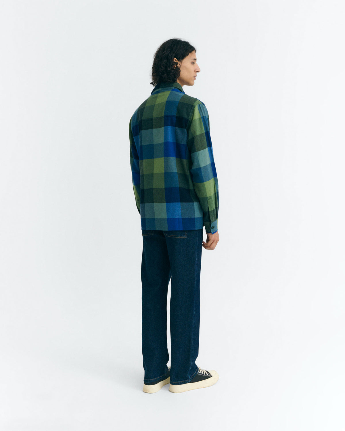 Camisa verde cuadros Theo sostenible - 4